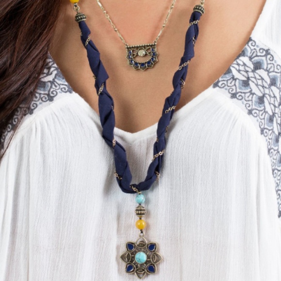 Golden Lotus Two-Row Convertible Necklaced - Picture 3 of 5